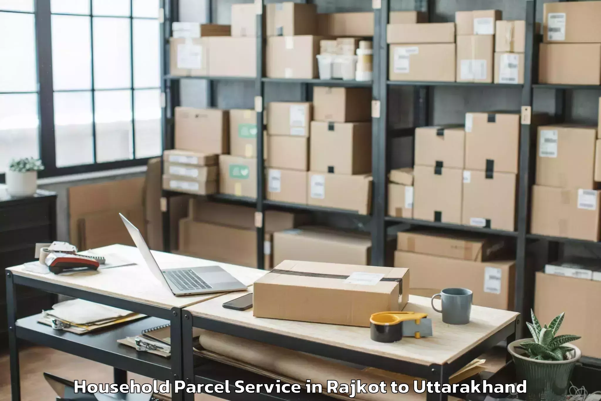 Top Rajkot to Gairsain Household Parcel Available